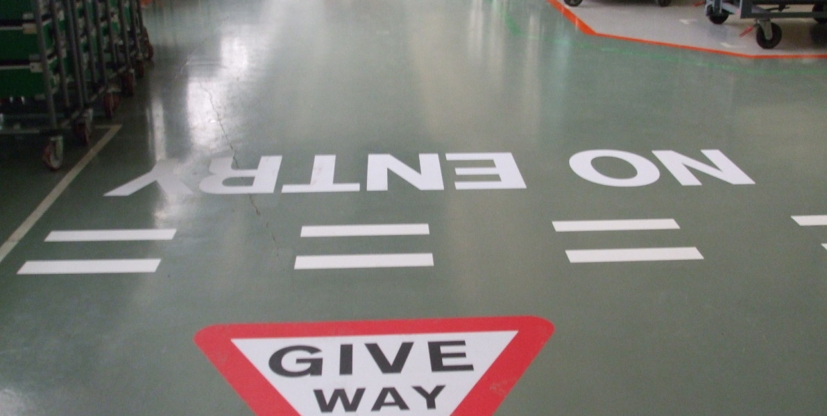 Line Marking Floor Paint in Crewe Factory